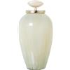 DRW Tibor in vetro con tappo in alluminio beige e oro 25 x 25 x 48 cm