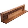 DRW Mensola da Parete con ripiano in Legno Naturale 118 x 20 x 25 cm, Medidas: 118x20x25cm