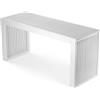 BAM BOO BOX Panca da Ingresso in Bambù Bianco - Panca in Legno Moderna 90x33x43cm, Panca da Camera da Letto e Corridoio, Panchina da Interno in Legno Naturale, Ideale come Panca per Ingresso | Capacità 250kg