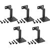 HTOEZA 5 staffe per corrimano, supporto per corrimano in legno, nero, per ringhiera interna, gancio da parete, accessori, ringhiera per scale, supporto per guide (nero opaco)