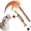 Amexo Bastoncini da masticare naturali per gatti, giocattoli da masticare per gatti, 2 bastoncini di erba gatta per gatti, giochi interattivi per la cura dei denti, favorisce la digestione
