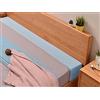 YURRO Bed Gap Filler Bed Bridge, colma il divario tra testiera e materasso, lungo cuscino in memory foam con fodera rimovibile, sollievo per collo e colonna vertebrale, azzurro, 120 x 10 x 5 cm