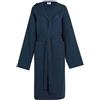 Bellora accappatoio con cappuccio Nido D'Ape tinta unita, realizzato in cotone 100% da 400 gr/mq, tg. XL/XXL col. blu