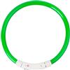 ulafbwur Collare per cani in gomma LED ricaricabile verde 50 cm