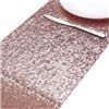 Miss-shop Runner da Tavolo con Paillettes,Tovaglia Glitter 30 * 280 cm Rettangolare Runner da Tavola in Oro Rosa per la Decorazione di Banchetti di Matrimonio