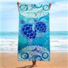 Kiuiom Telo Mare,Asciugamano Mare Antisabbia,Telo da Bagno Senza Sabbia,Coperta da Spiaggia da Donna per Sport,Viaggi,Yoga,Campeggio,Spiaggia,Palestra,in Microfibra,Tartaruga,180x80cm