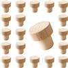 ONEBO 20 Pezzi tappi di sughero per vino a forma di T, tappo di legno per vino, tappo di sughero per vino, tappo riutilizzabile per bottiglie di vino, per vino, liquore, whisky, tappo di sughero(19mm)