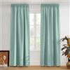 PONY DANCE Tende Termiche Moderne per Soggiorno 2 Pezzi 140x220 CM Tenda Oscurante da Interno con Fettuccia Decorazione Curtains Camera da Letto, Verde Chiaro