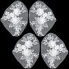 CABODYALS 4 pz 3D Fiore Bianco Pizzo Applique Poliestere Floreale Ricamo Applique Vintage Ricamato Soild Cucire su Toppe in Tulle per Cucire Fare Artigianato Vestito Matrimonio Festa Borse Fornitura