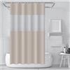 COSORO Tenda da doccia in PEVA, 180 x 180 cm, in plastica resistente, beige impiombata, resistente alla muffa, impermeabile, con 12 ganci, per ambienti umidi, bagno, box doccia, vasca da bagno