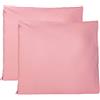 FARFALLAROSSA Coppia di Federe 100% Puro Cotone 60x60 CM, Set di 2 Tessuti per Cuscino Letto Made in Italy, Chiusura a Busta, Tinta Unita, Misura Standard - Rosa