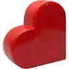 BLUECHOLON Salvadanaio decorativo a forma di cuore, in ceramica rossa, regalo per San Valentino, 12 x 5 x 12 cm