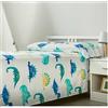 COTTON ARTean Set di lenzuola per bambini Rex per letto da 90 x 190/200. IPOALLERGENICA