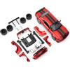 BGHSCA 1:36 Modello di auto già assemblato per il 2022 Dodge Challenger SRT Hellcat, kit di giocattoli per veicoli in lega di zinco, giocattolo educativo, regalo di compleanno per bambini (rosso)