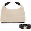 Fecialy Borsa di paglia per le donne Piccole borsette di rafia Borse da spiaggia estive Crossbody Borse di paglia per le vacanze Borsa intrecciata 2025