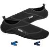 Cressi Coral Scarpe da Mare, Spiaggia, Barca e Sport Acquatici, Unisex Adulto, Nero, 42 EU