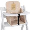 Totsy Baby Copri seggiolone pappa universale - copriseggiolone bambino e bambina cuscino imbottitura riduttore per Hauck e Stokke sedia con un rivestimento impermeabile stabile Beige con stelle bianche