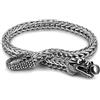 Dankadi Bracciale Drago Testa Chiusura Chopin Cubano Largo 5MM in 925 Argento Dorato, Catena Cubana Maglia Gourmet Retro Vintage Rock Punk Hip Pop Serpente Regalo di Gioielli Festa per Uomo, 8.5