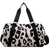 Outplea 20L Borsa Palestra Donna, Elegante Borsa Viaggio con Estampado de Leopardo, Borsone Sportivo con Tasca Bagnata, Gym Duffel Bag per Fitness, Nero