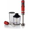 Ariete 602 Frullatore a immersione Moderna, 1000W, 10 velocita + turbo, Accessori inclusi - Rosso