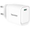 VULTECH Caricatore Adattatore Universale Vultech CC33-1C 1 Porta Type-C PD30W GaN PPS 33W - Bianco Dimensioni Compatte