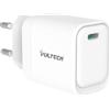 VULTECH Caricatore Adattatore Universale Vultech CC20-1C 1 Porta Type-C PD20 GaN 20W - Bianco Dimensioni Compatte