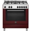 La Germania AMN855EVIV24 Cucina Gas 5 Fornelli con forno Elettrico da 80 cm Bordeaux