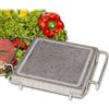ILSA Piastra lavica Convivio con stand in acciaio inox 18/10 cm 21x21