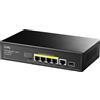 CUDY Switch Gigabit PoE+ 5 Porte con 1 Slot SFP