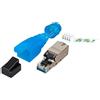 OEM Plug Cat.6A RJ45 Tooless Schermato con Copriconnettore