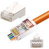 Techly Professional Confezione 100 Plug modulari RJ45 Passanti Cat6 STP