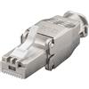 Techly Professional Plug RJ45 Cat.6A Schermato STP Tooless con fermacavo
