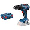 Bosch Professional 06019H5303 Trapano a Percussione Gsb 18 V-55, Senza Batteria, 18 Volt, Diametro Foro in Muratura: 10 mm, in L-Boxx, Blu