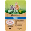 NaturalPet Premium Cat Adult Umido Bustine in Gelatina 70 gr - tonno - Confezione da 6 pezzi - 1° ORDINE? scegli lo sconto BZR5 / BZR20 + 200 punti fedeltà