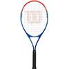 Wilson Racchetta Da Tennis Impact, Con Testa Grande e Sistema V-Matrix, Realizzata In Lega Airlite, Dotata Di Protezione e Lunghezza Estesa, Pre-Incordata, Colore: Blu/Rosso, Taglia: 3