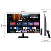 Samsung Smart Monitor M7 - M70D da 32'' UHD Flat LS32DM700UUXEN