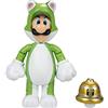 World of Nintendo SUPER MARIO Action Figure 4 pollici Cat Luigi giocattolo da collezione con super palla accessorio