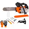 A.M.C. AMC Motosega a scoppio 25cc potatura e taglio professionale 2 tempi con lama lunga di 25 cm kit montaggio incluso tagliasiepi adatto per fai da te o professionisti