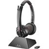 POLY Savi 8220 UC Cuffie Ufficio Wireless e Cablate con Cancellazione Rumore Teams