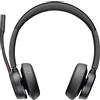 POLY Voyager 4320 UC Cuffie Wireless Bluetooth Nero con Base di Ricarica USB-A