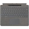 Microsoft Surface Pro Tastiera Signature con Slim Pen 2 e Touchpad, Platino, AZERTY