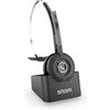 Snom A190 Auricolare Wireless a Padiglione Nero per Ufficio - Range 50m, 7h Autonomia