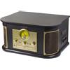 Technaxx TX-103 Giradischi Multifunzione Semiautomatico Nero e Oro con Bluetooth