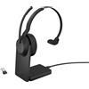 Jabra Evolve2 55 Auricolare Bluetooth UC Nero a Padiglione con ANC e Base di Ricarica