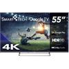 Smart-Tech 55UG02V Smart TV 55 pollici 4K Ultra HD QLED Wi-Fi Google TV Grigio