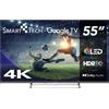 Smart-Tech Smart TV QLED 55 pollici 4K Ultra HD Grigio 55QG02V Google TV