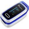 Modus Saturimetro LOX100A Bianco e Blu - SpO2, Frequenza Cardiaca, Perfusione