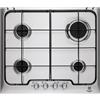 Electrolux Piano cottura a gas 4 fornelli da incasso in acciaio inox argento 59,4 cm