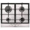 Glem Gas GT64HIX Piano cottura a gas 4 fuochi 60 cm da incasso acciaio inox