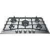 Hotpoint Piano cottura a gas 5 fornelli 75cm da incasso PCN 752 T/IX/HA nero inox